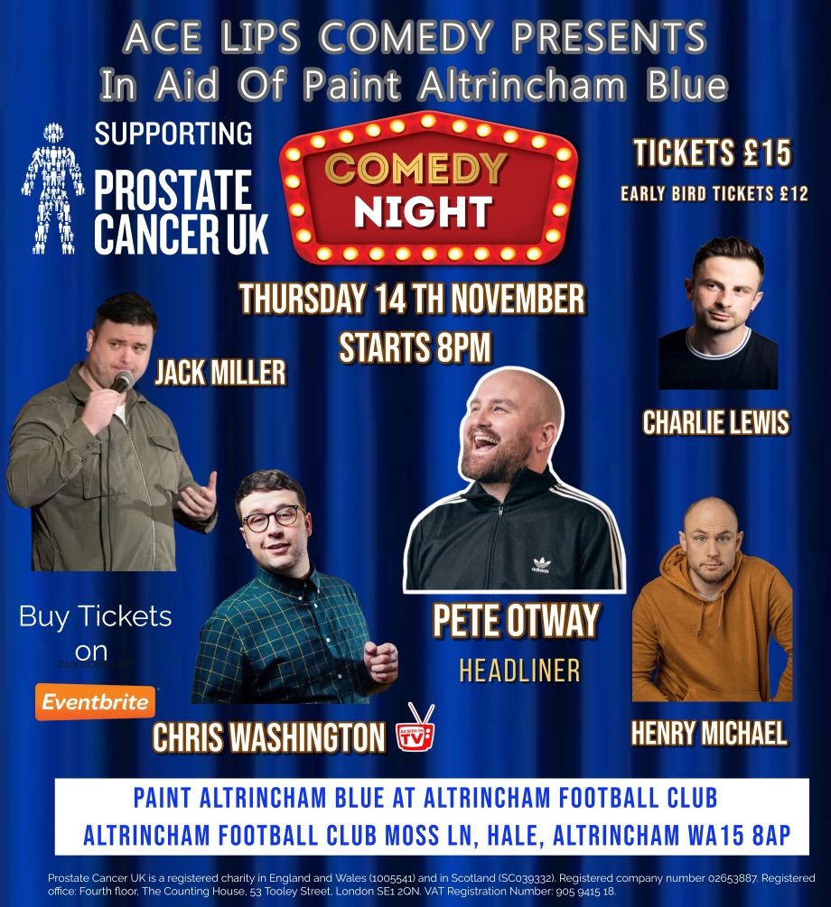 Paint Altrincham Blue comedy night II