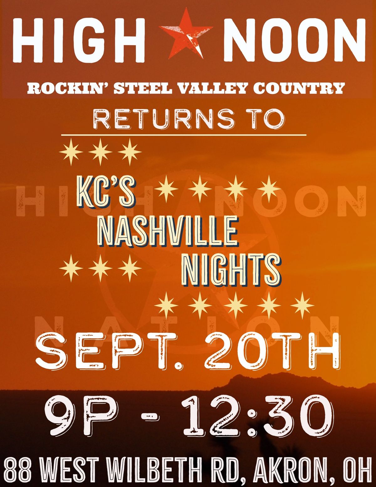 HIGH NOON @ KC\u2019S NASHVILLE NIGHTS