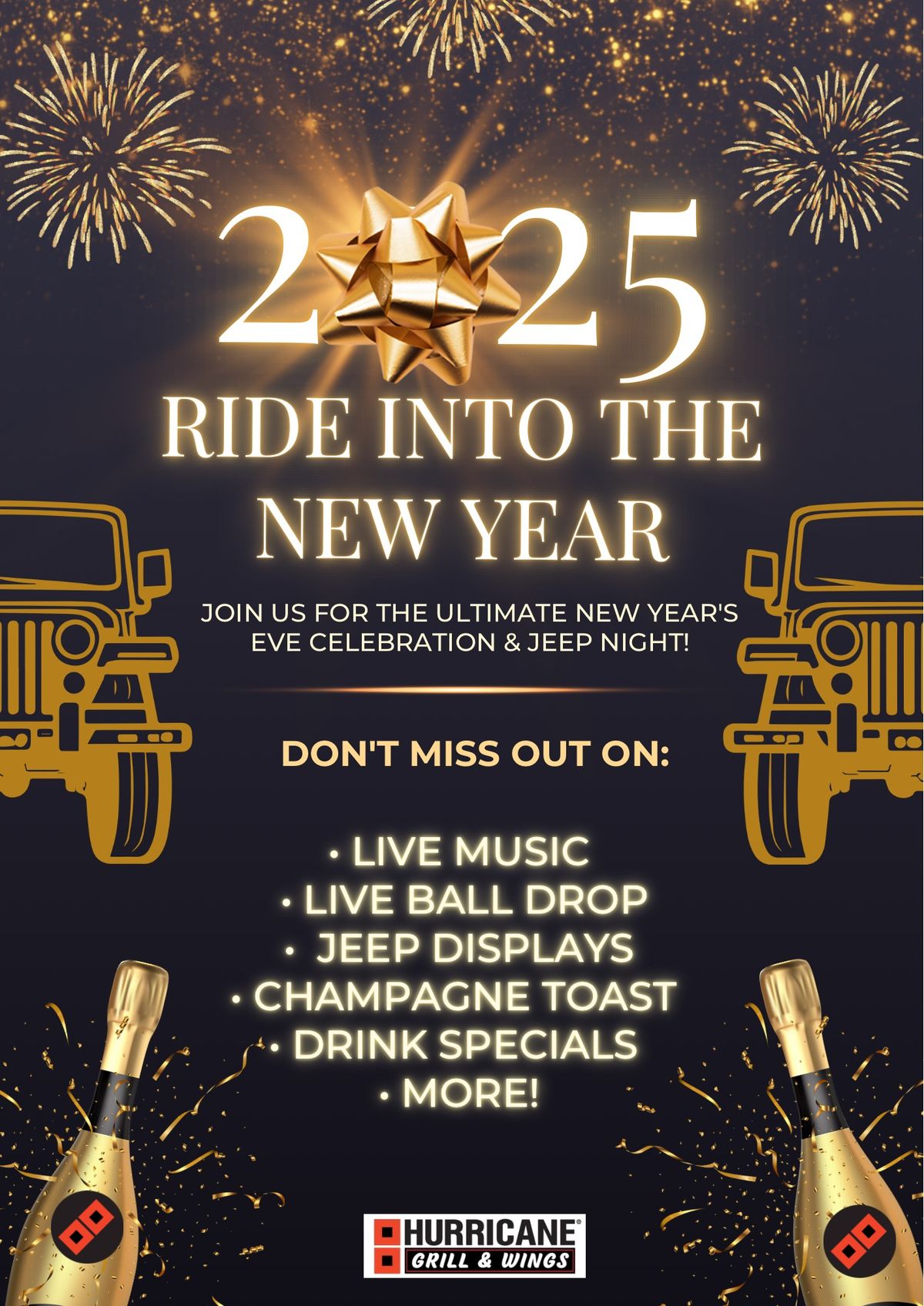 Ride Into The New Year at Hurricane\u2019s \u2728\ud83c\udf7e