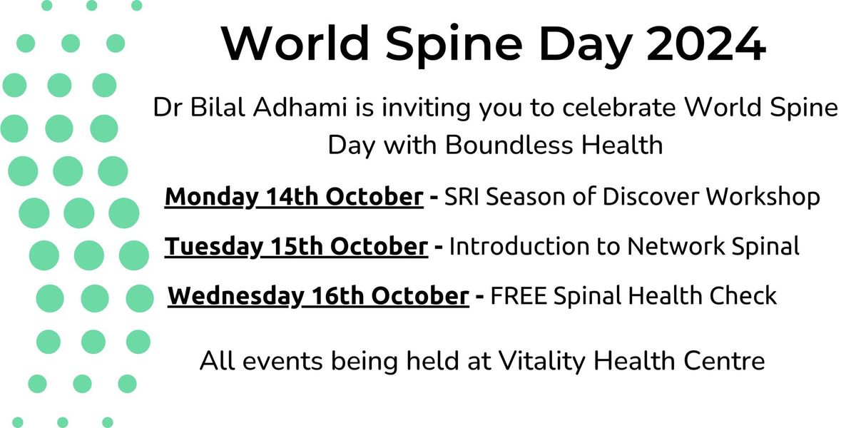 World Spine Day - Boundless Health Events