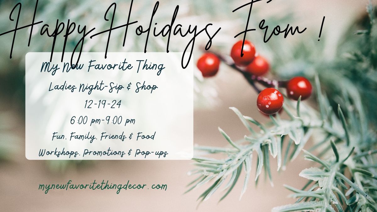 Sip and Shop: A Holiday Shopping Experience December 19th