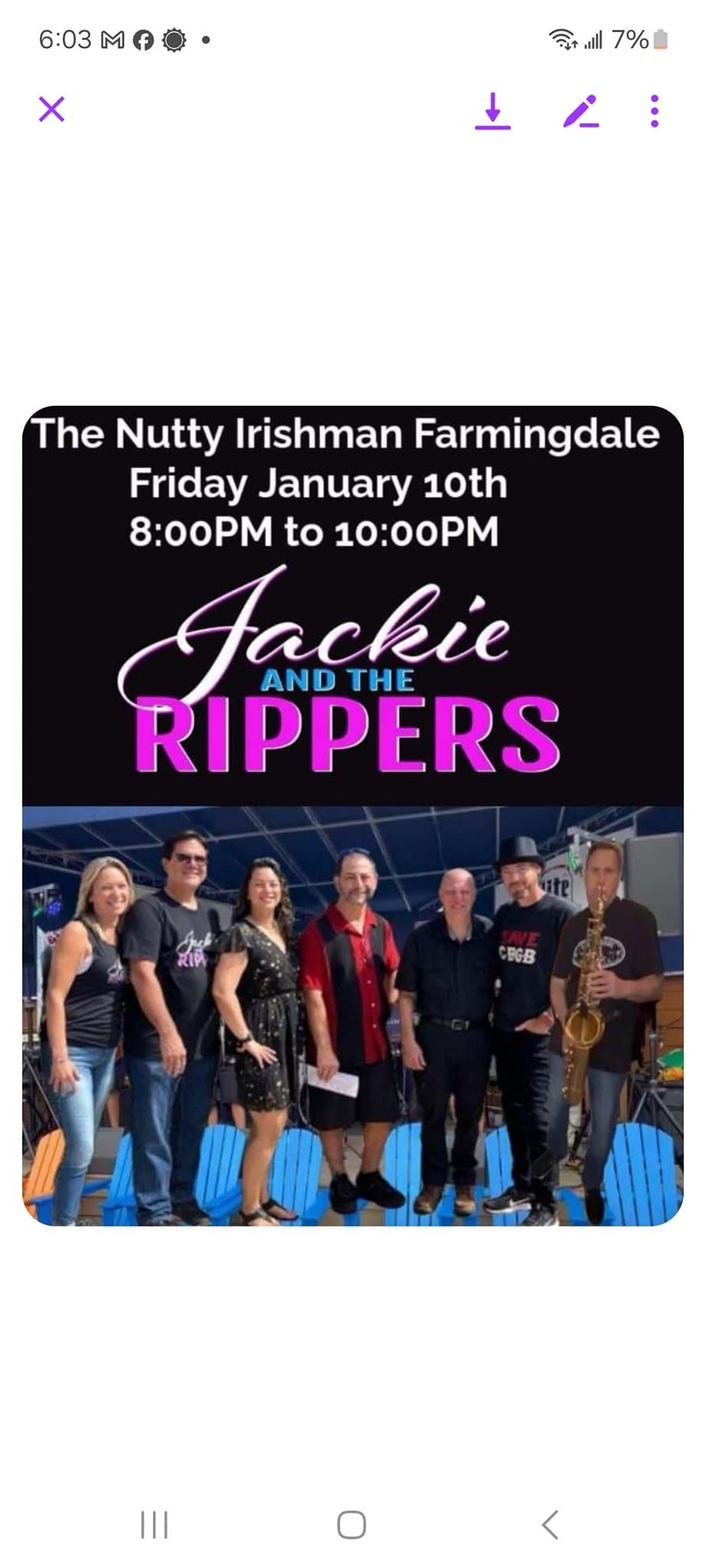 Jackie & The Rippers Return to The Nutty Irishman!!!