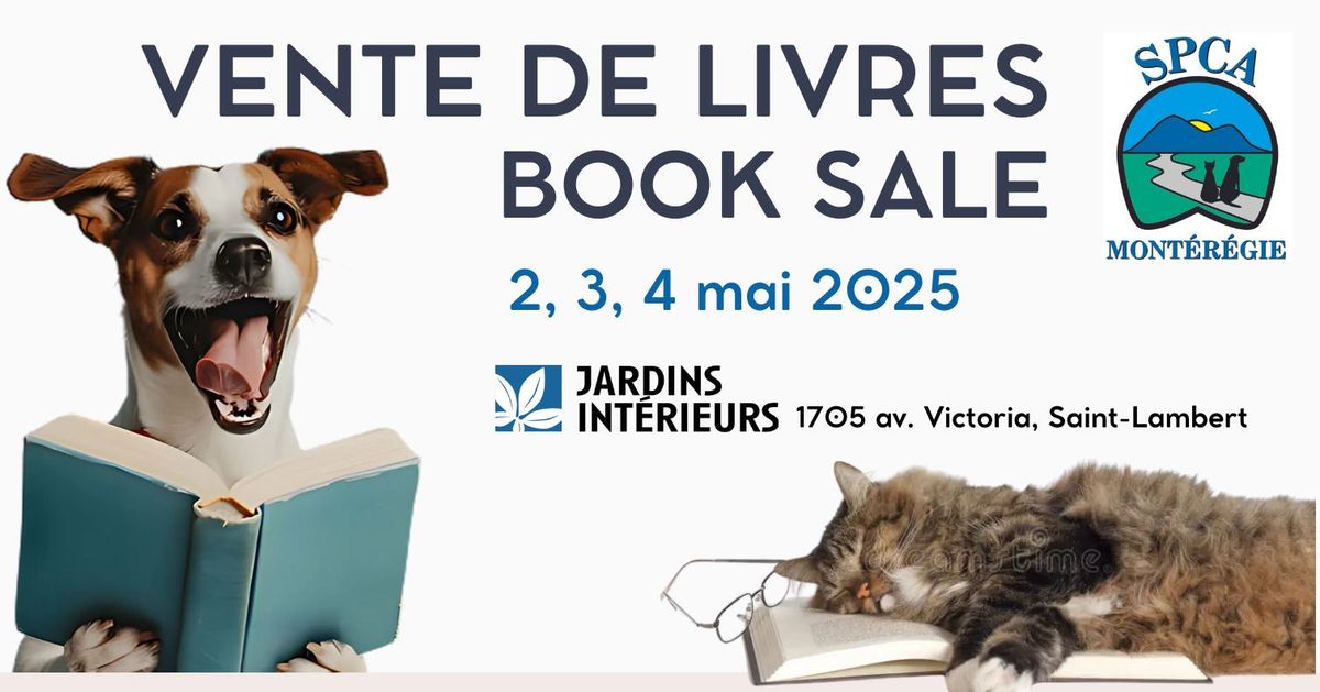 SPCA MONT\u00c9R\u00c9GIE Vente de Livres 2025 Book Sale