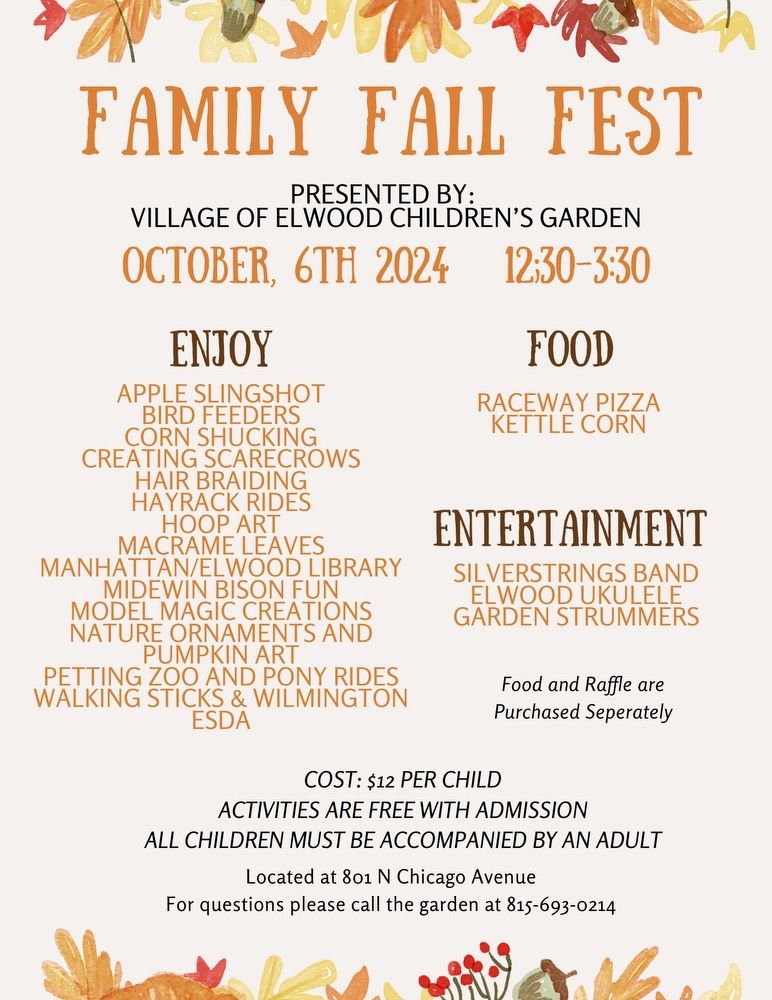 Family Fall Fest - Elwood Children's Garden