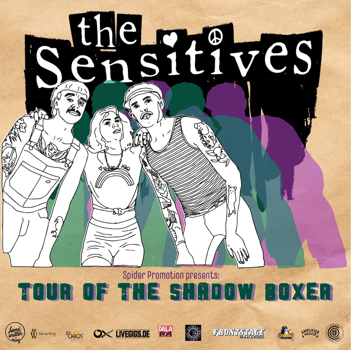 The Sensitives (Edgy punk trio from Sweden) "TOUR OF THE SHADOW BOXER"