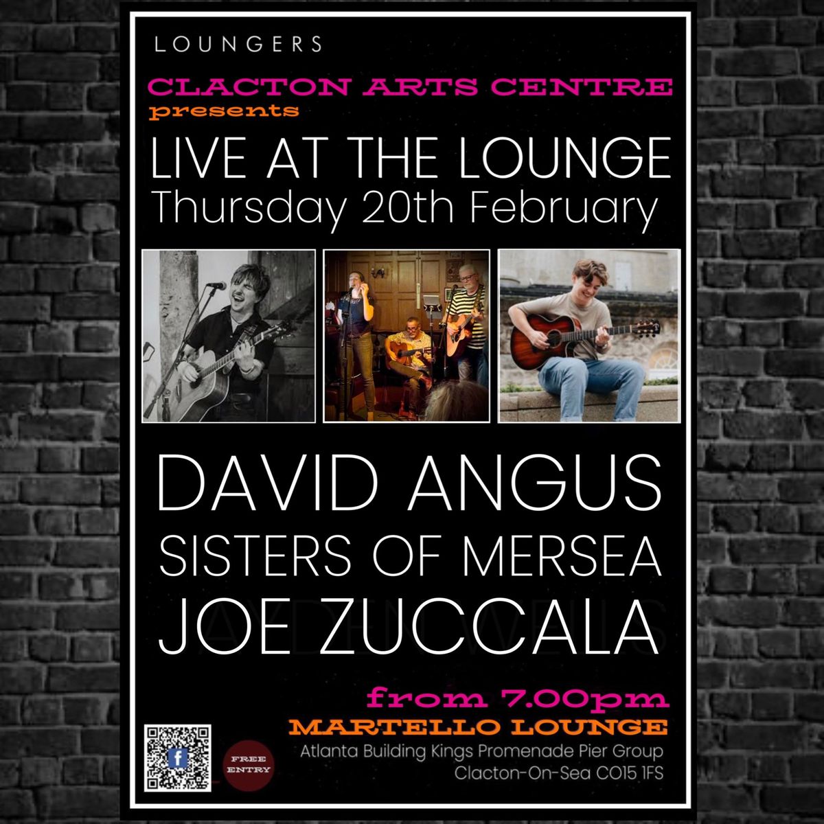 Live at the Lounge - David Angus + Sisters of Mersea + Joe Zuccala