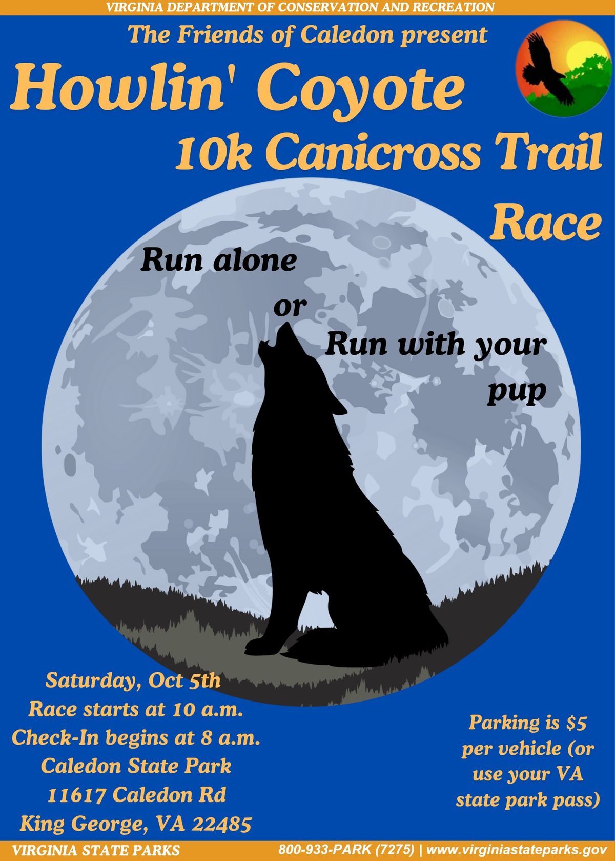 Howlin\u2019 Coyote 10K Canicross Trail Race