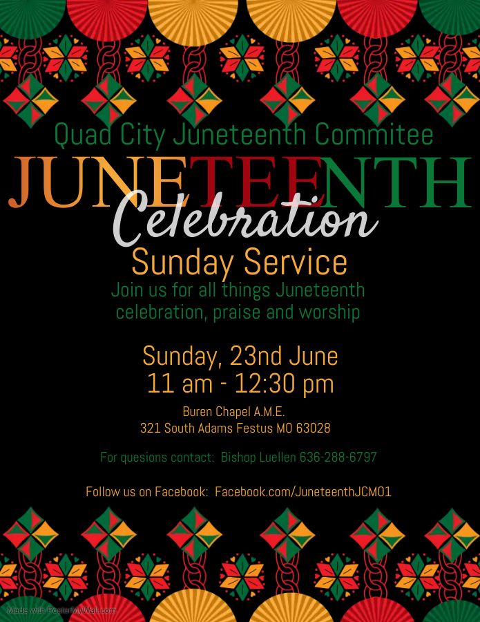 Quad City Juneteenth Homecoming Celebration - Sunday Service