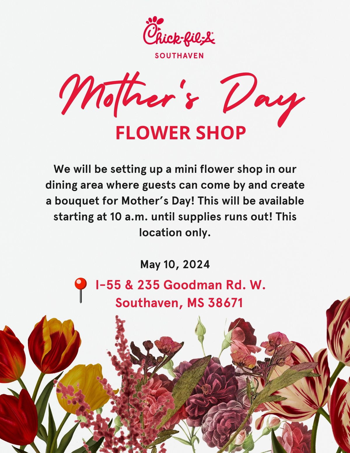Chick-fil-A Southaven's Mother's Day Flower Shop 
