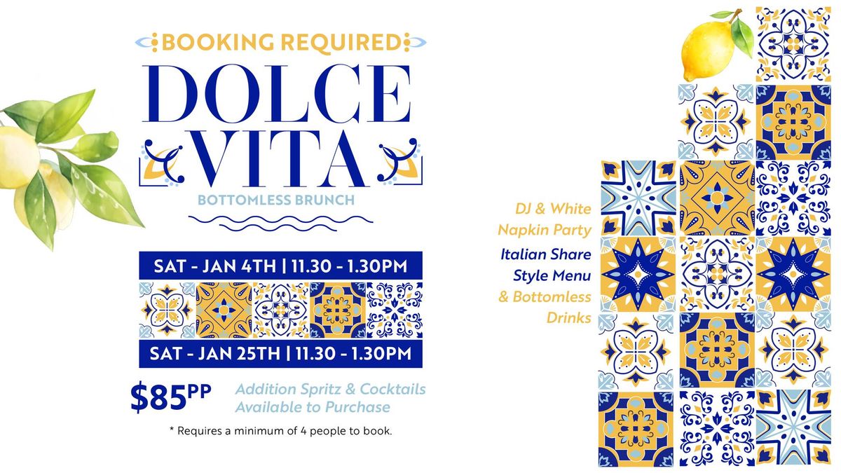 Dolce Vita - Bottomless Brunch - January