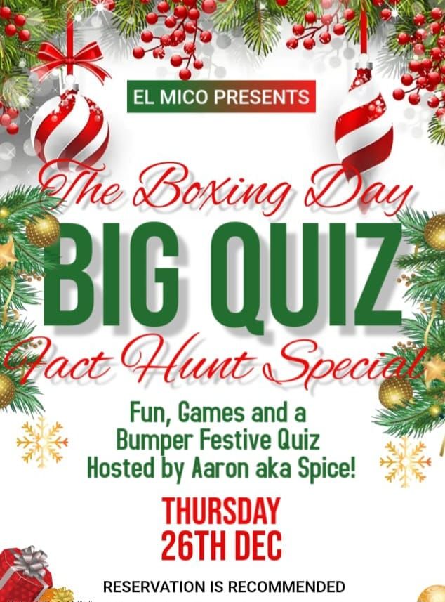 Fact Hunt Special \ud83c\udf84 The Boxing Day Big Quiz \ud83c\udf81