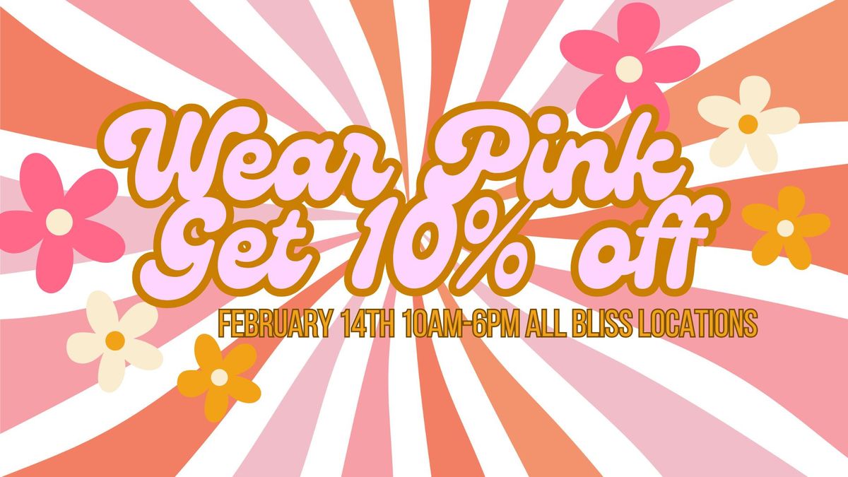 Wear Pink for 10% Off! 