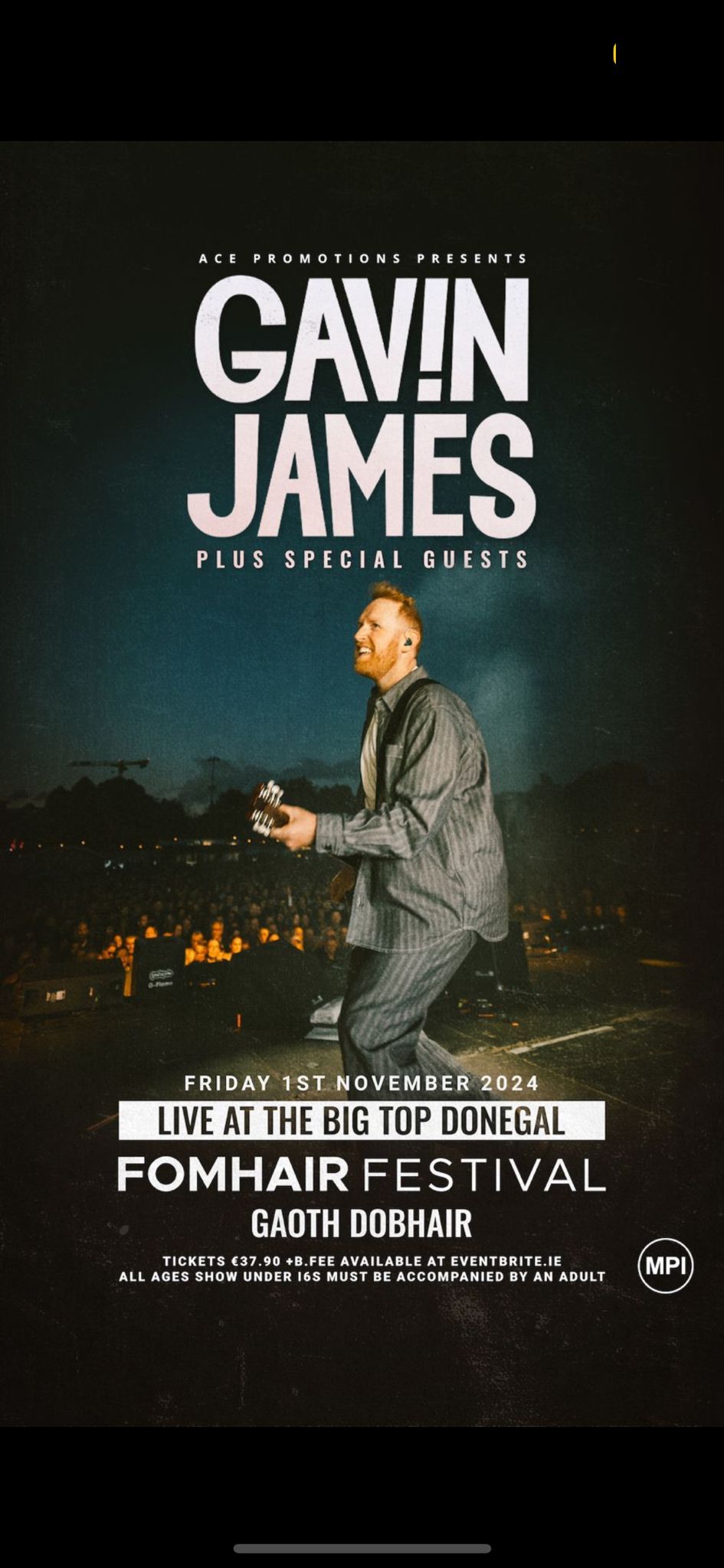 Gavin James - Fomhair Festival all ages!