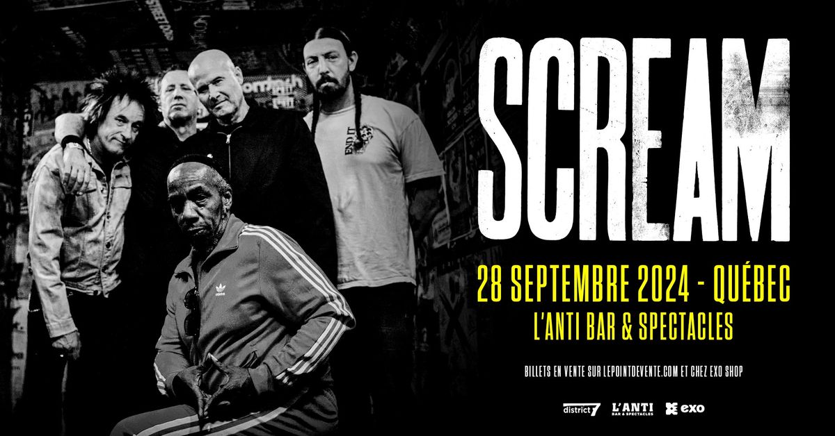 SCREAM  \/\/ Samedi 28 septembre 2024 \/\/ L'Anti Bar & Spectacles