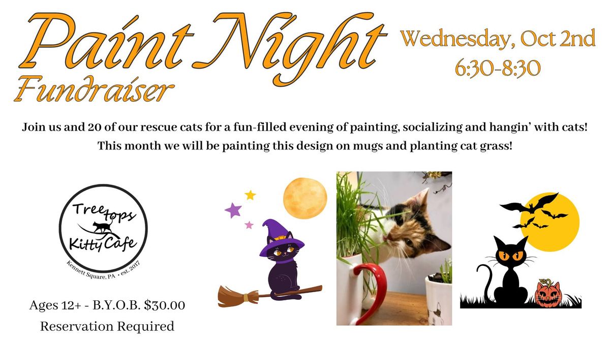 Paint Night at Treetops Kitty Cafe