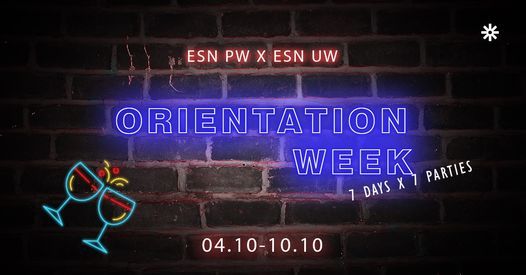 Orientation Week NIGHTTIME EVENTS - ESN PW x ESN UW