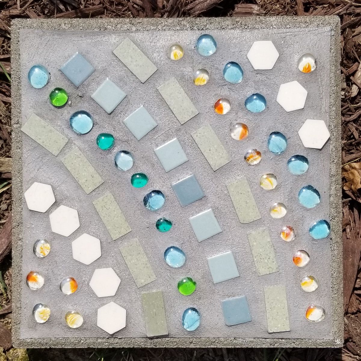 Garden Stepping Stone Mosaic