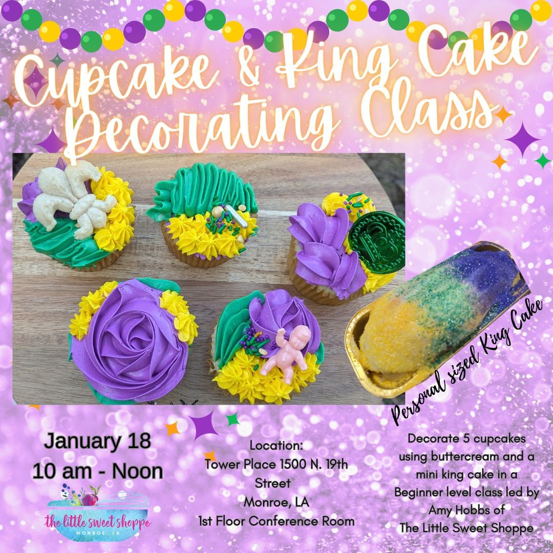 Cupcake & Mini King Cake Decorating Class