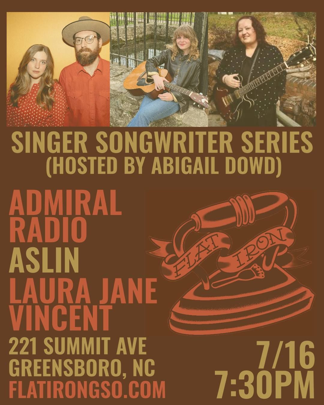 ABIGAIL DOWD'S SINGER-SONGWRITER SERIES: FT. Admiral Radio, Aslin, and Laura Jane Vincent