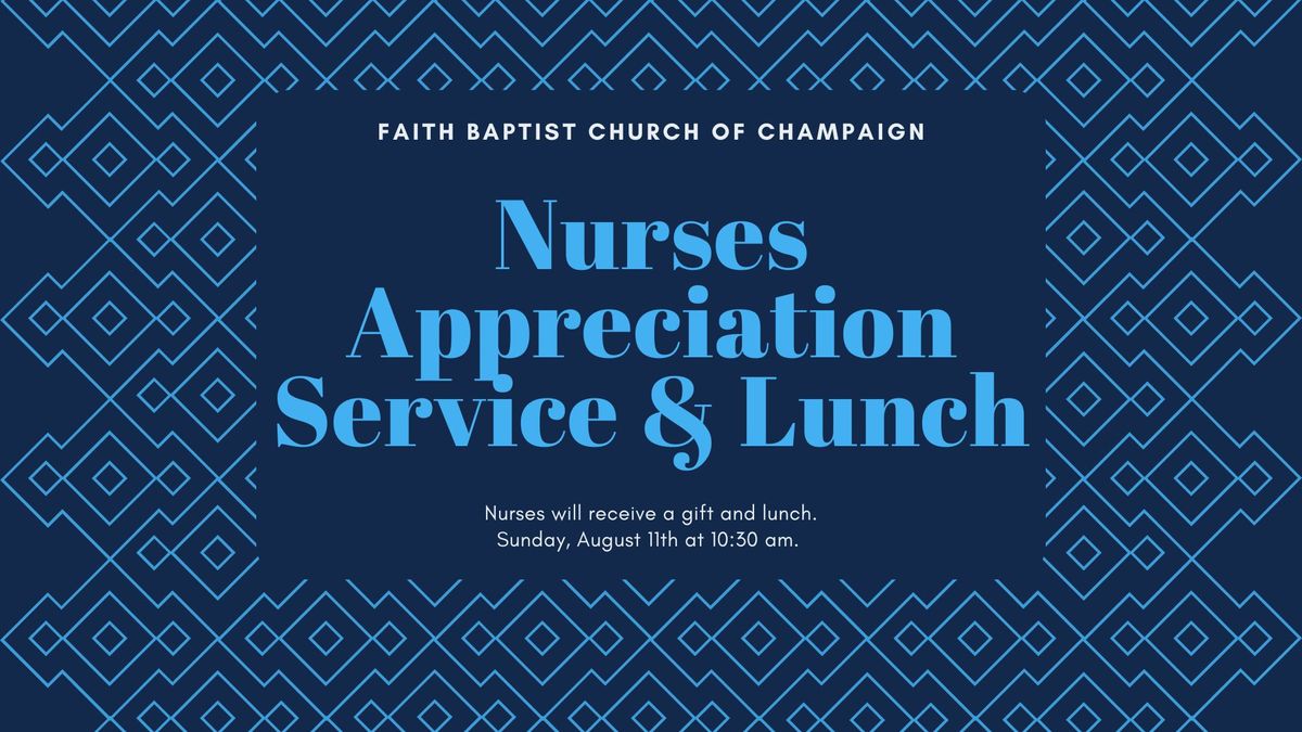 Nurses Appreciation Service & Lunch