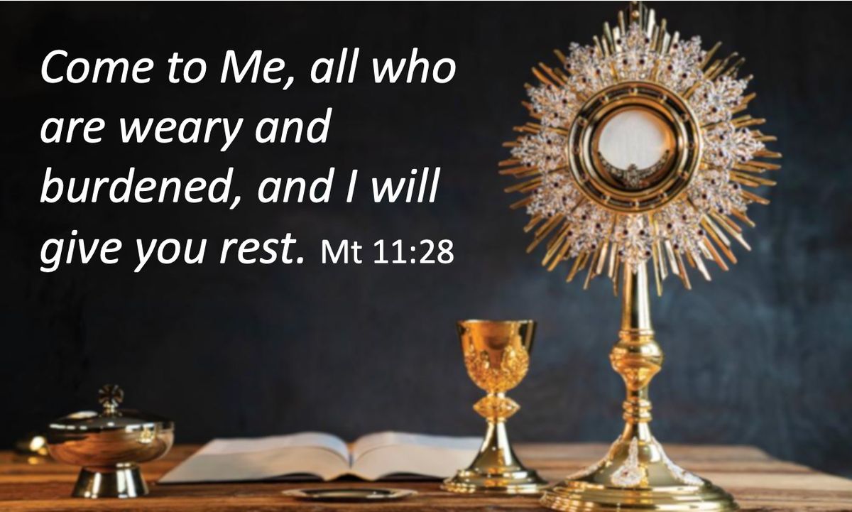 Holy Hour - each Thursday evening. 