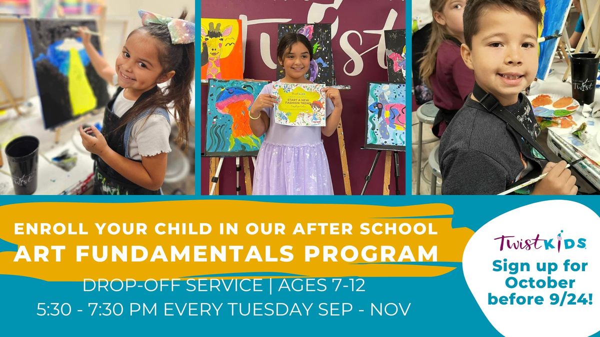 Kids Art FUNdamentals After School Camp - Every Tuesday in October