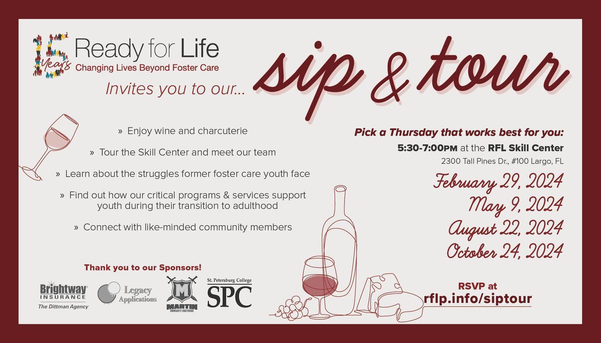 Sip & Tour at the Ready for Life Skill Center