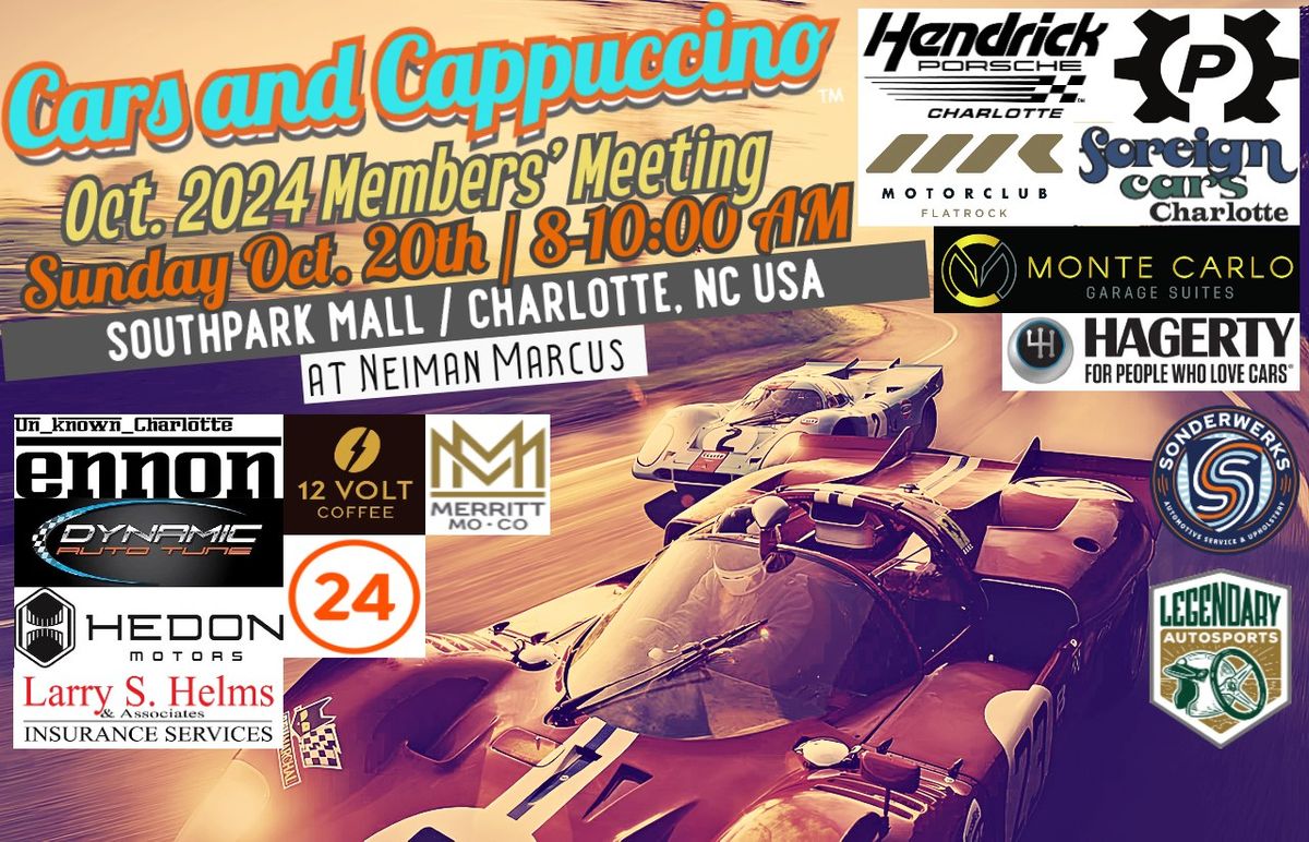 Cars and Cappuccino - October '24 Members' Meeting