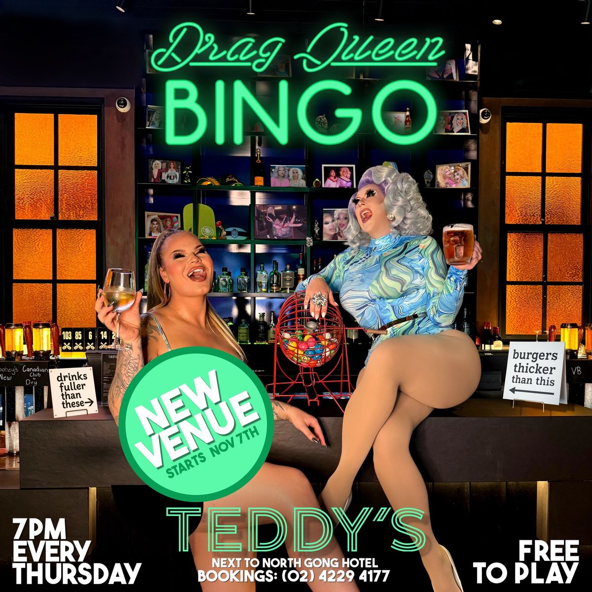 WOLLONGONG DRAG QUEEN BINGO @ TEDDY\u2019S