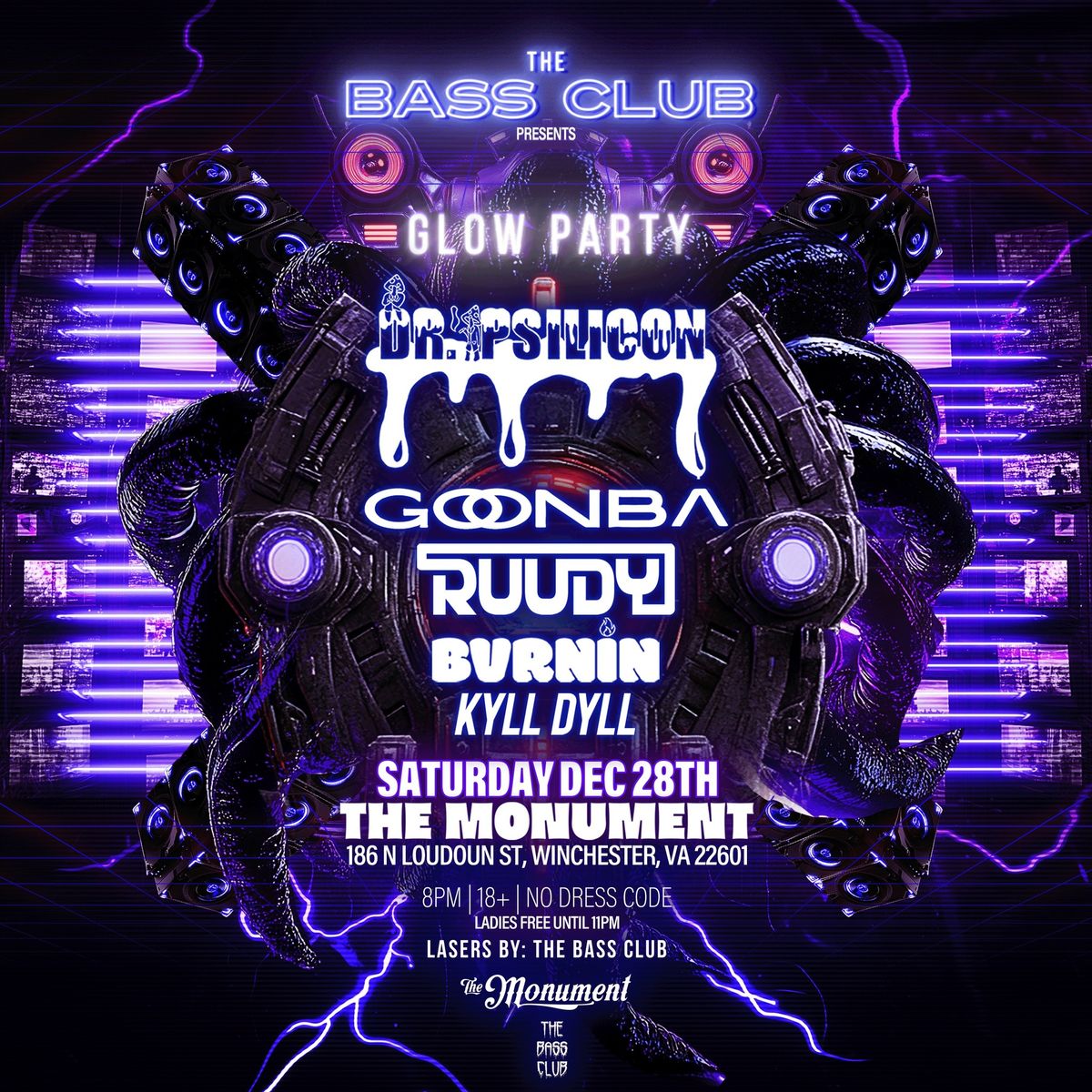 Winter Bass Glow Party feat Dr. Psilicon - Goonba - Ruudy