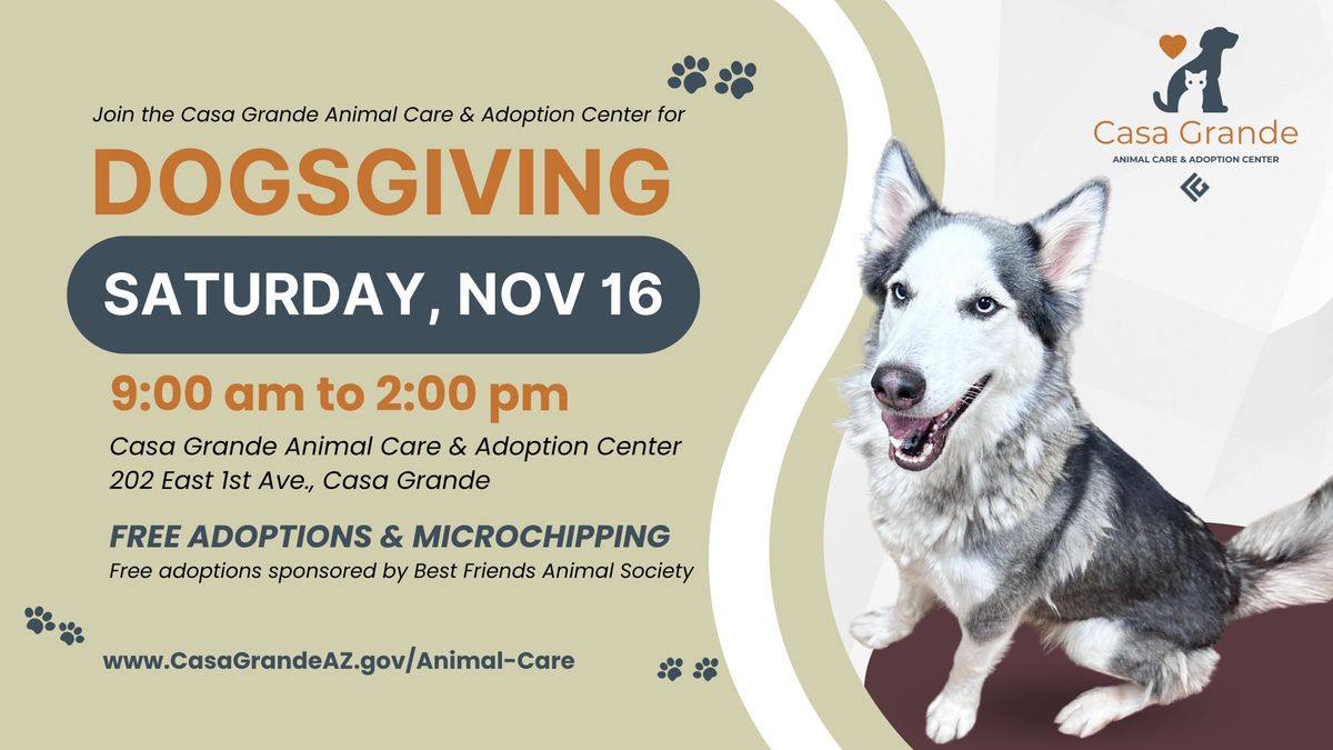 Dogsgiving - Free Pet Adoption Event