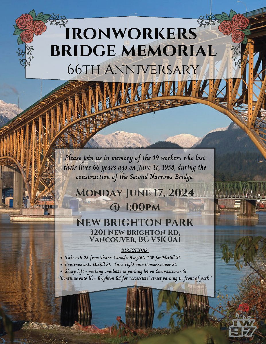 Ironworkers Bridge Memorial 66th Anniversary