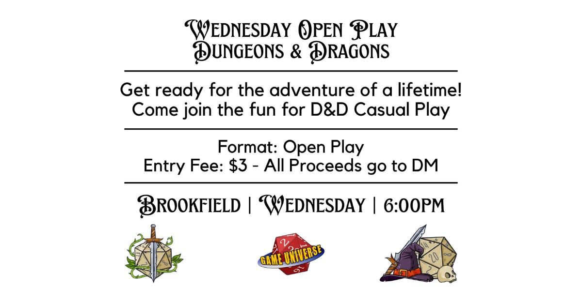 Wednesday Open Play D&D