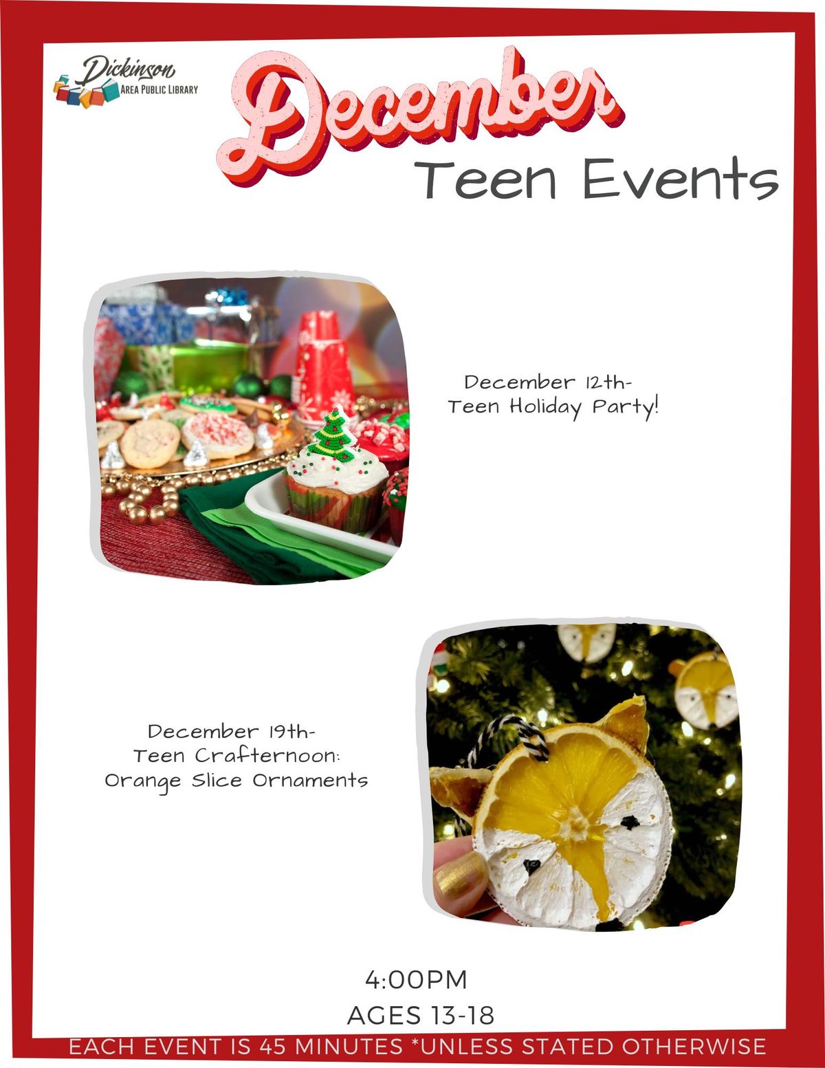 December Teen Events