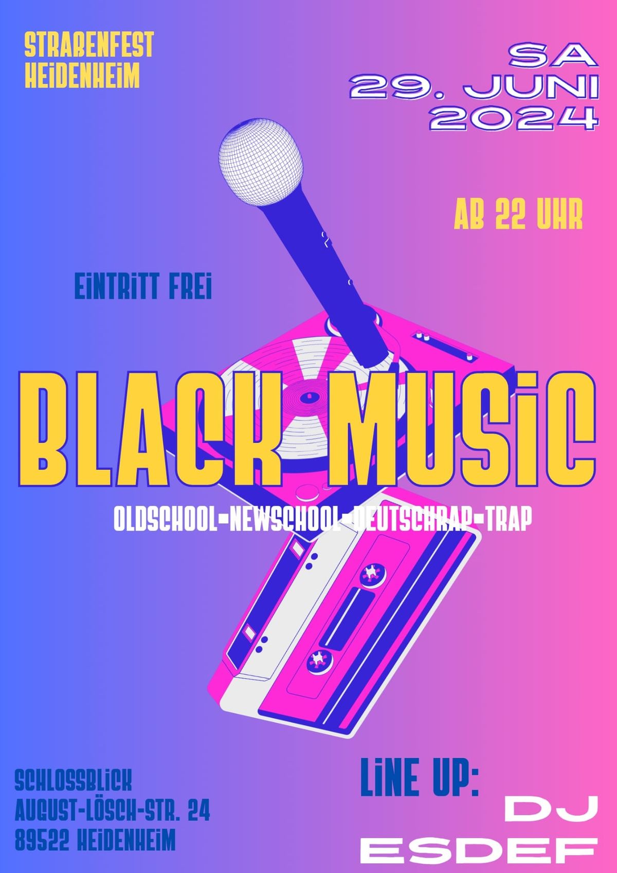 Black Music Party Stra\u00dfenfest Heidenheim 