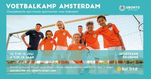 Ubuntu Voetbalkamp in Amsterdam in de zomervakantie (5 dagen)
