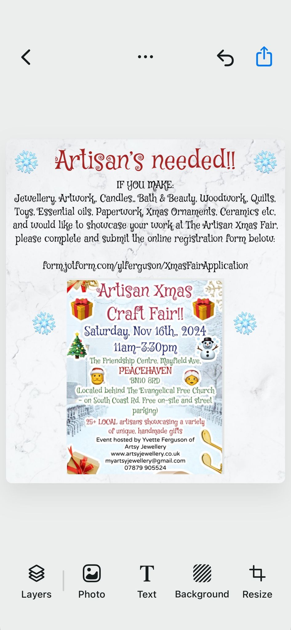 Artisan Xmas Craft Fair