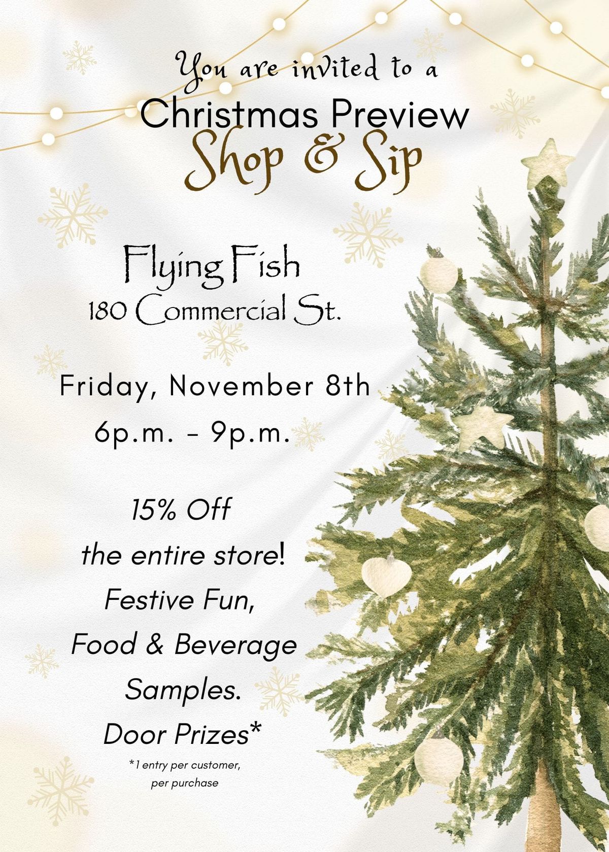  Christmas Preview Shop & Sip 