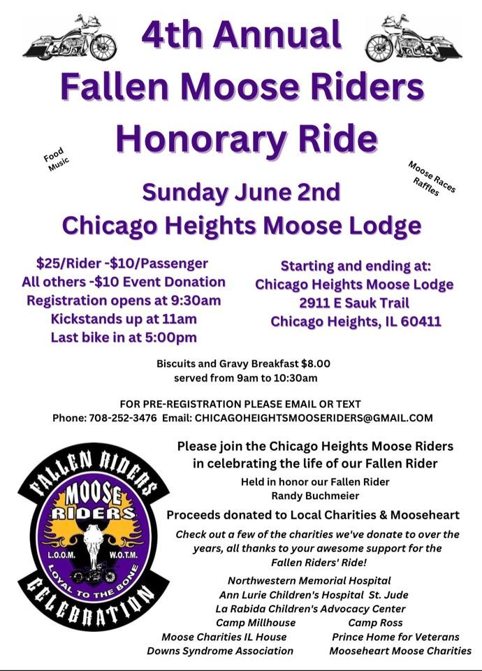 4th Annual Fallen Moose Riders Honorary Ride