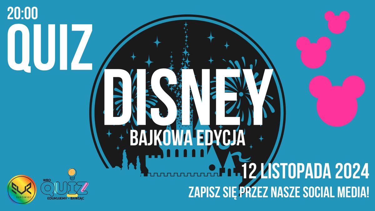 WRO-QUIZ | BAJKI DISNEYA | ZAPISZ SI\u0118PRZEZ SOCIAL MEDIA 