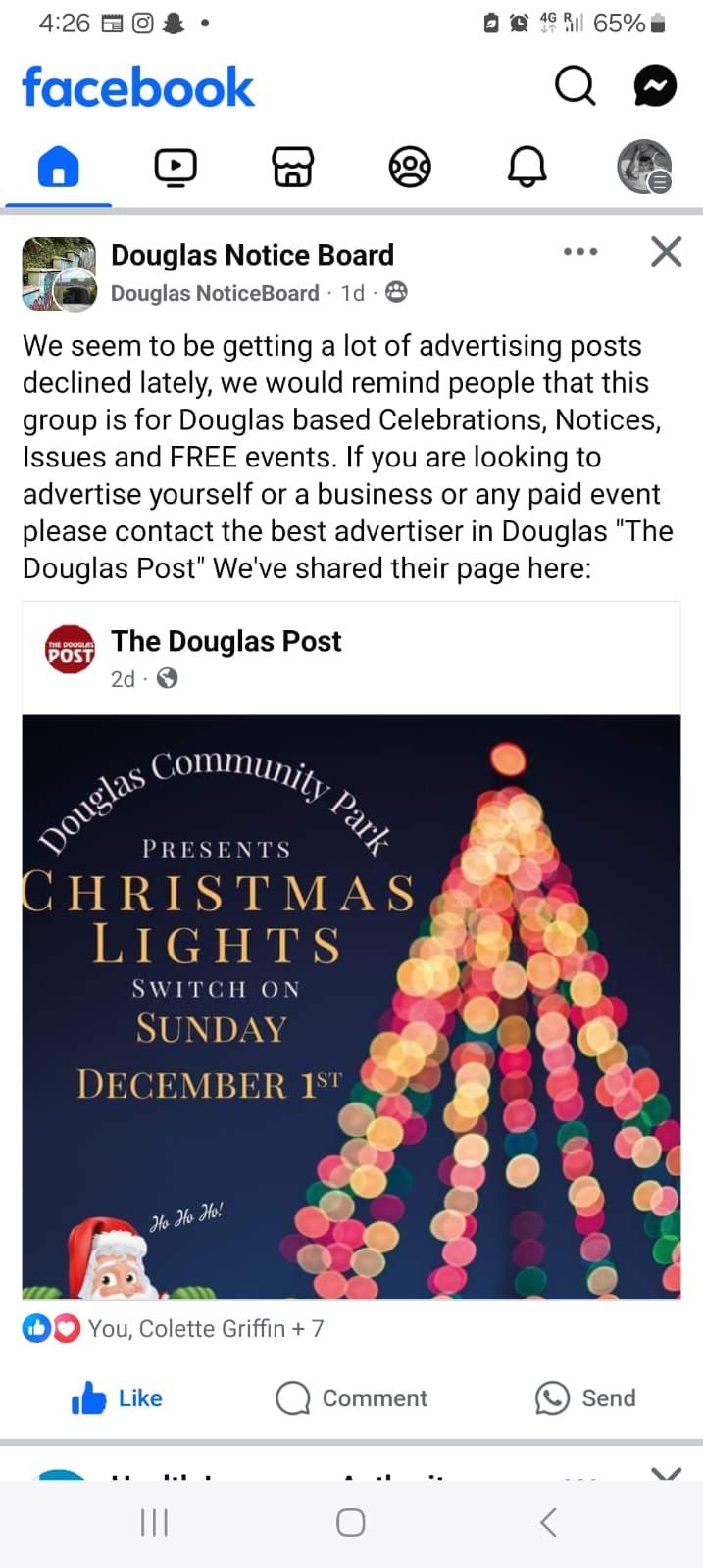 Douglas Christmas Lights Switch On