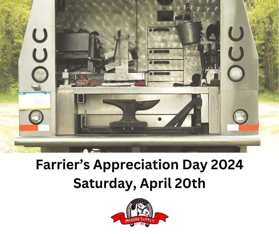 2024 Farrier's Appreciation Day Clinic & Sale - FREE EVENT