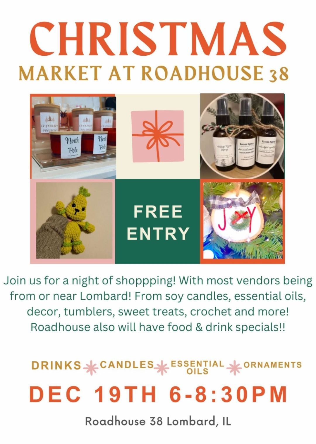 Holiday Market at Roadhouse 38!!