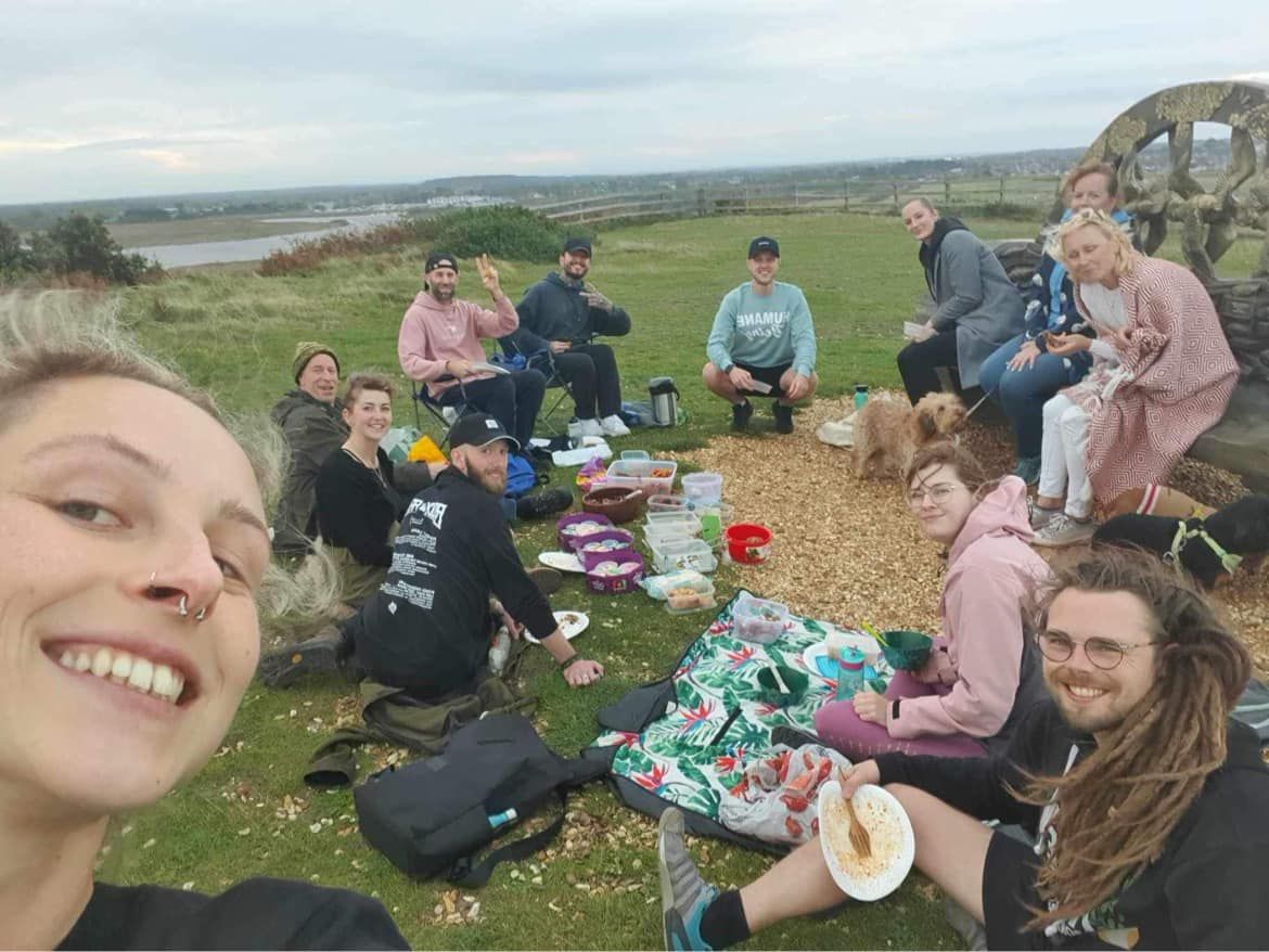 Bournemouth Vegan Meet-up Potluck picnic Hengistbury Head