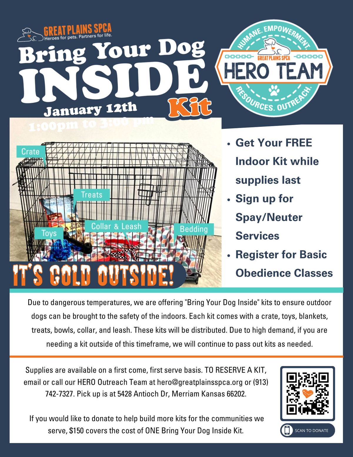 Bring Your Dog Inside Kit Distribution