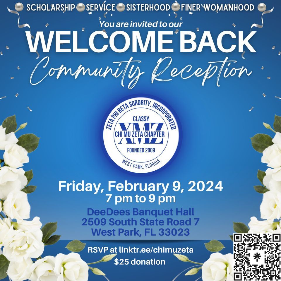 Chi Mu Zeta Chapter of Zeta Phi Beta Sorority, Inc - Welcome Back Reception