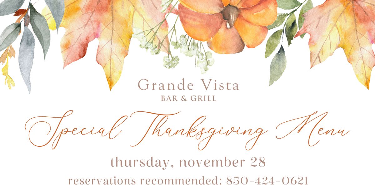 Thanksgiving at Grande Vista Bar & Grill