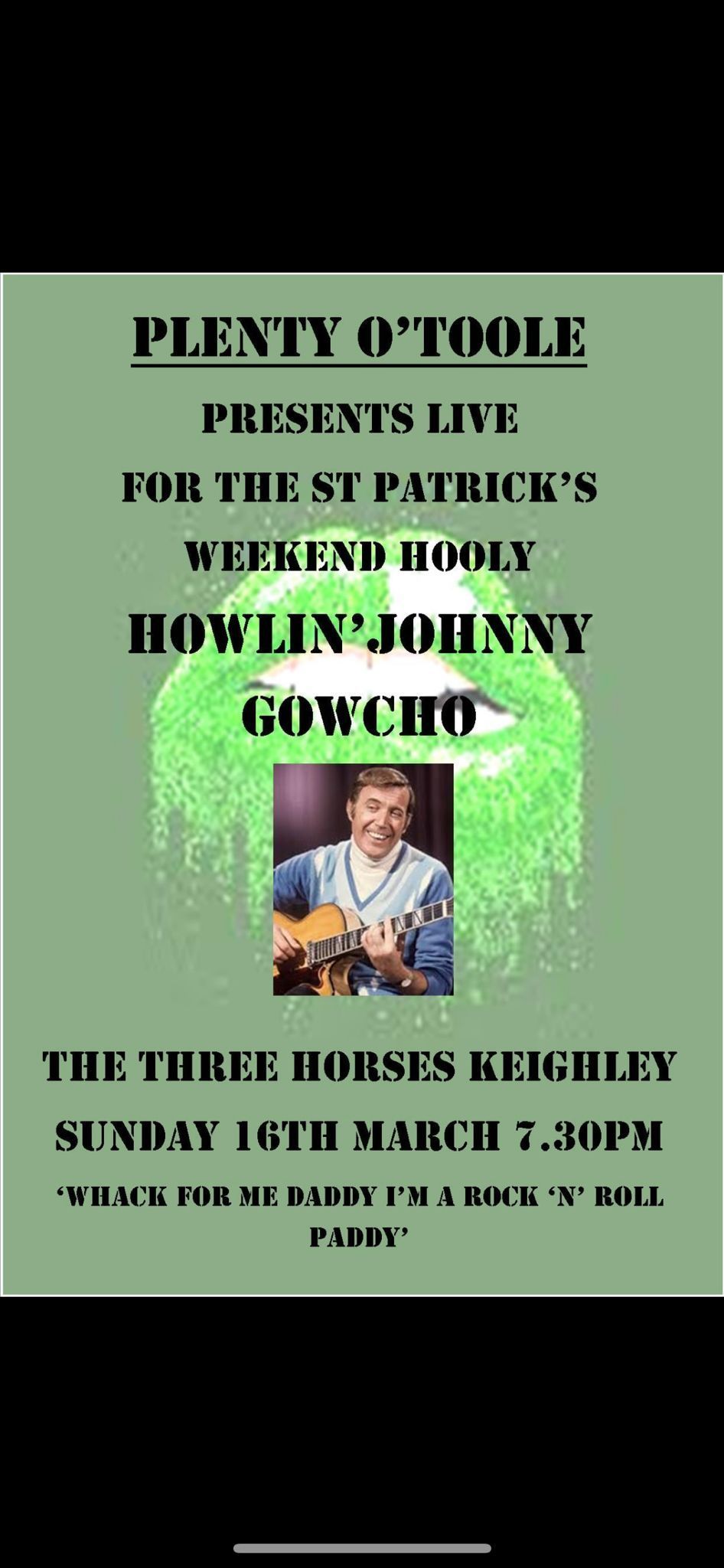 ST PATRICK'S HOOLEY WITH HOWLIN' JOHNNY GOWCHO @ THE THREE HORSES