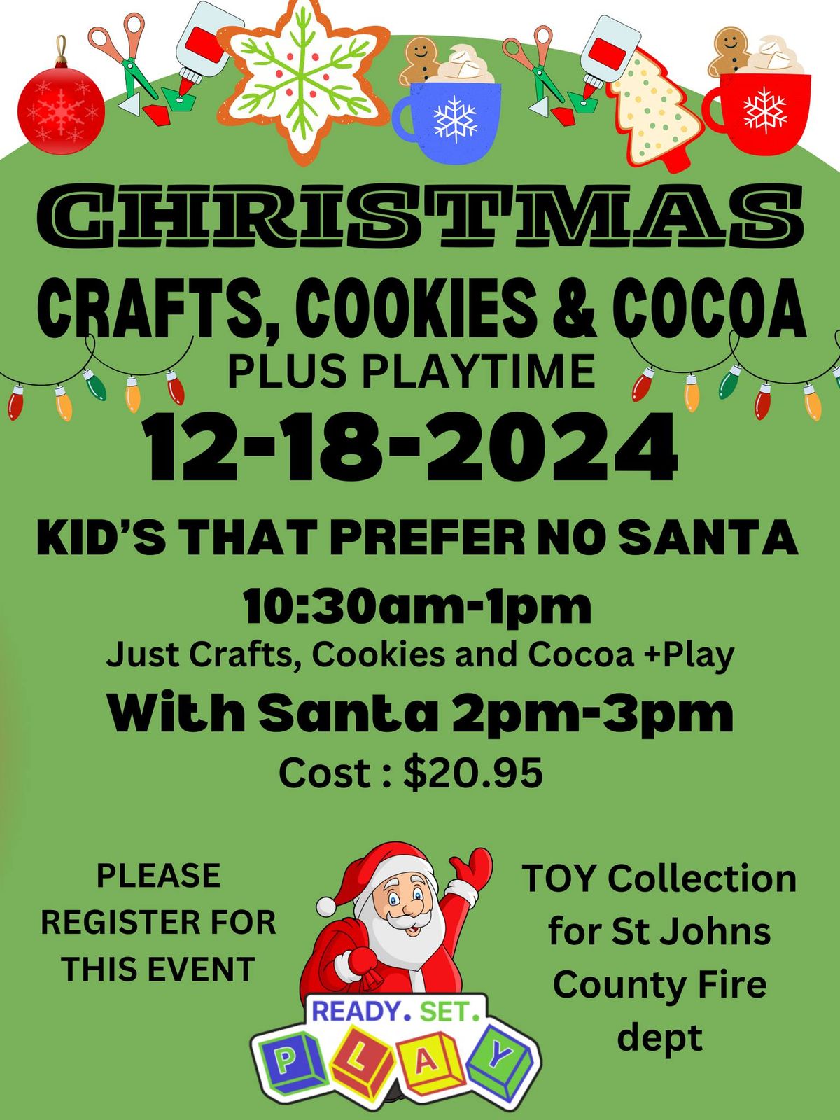 CHRISTMAS CRAFTS! COOKIES! AND COCOA (+Playtime) 