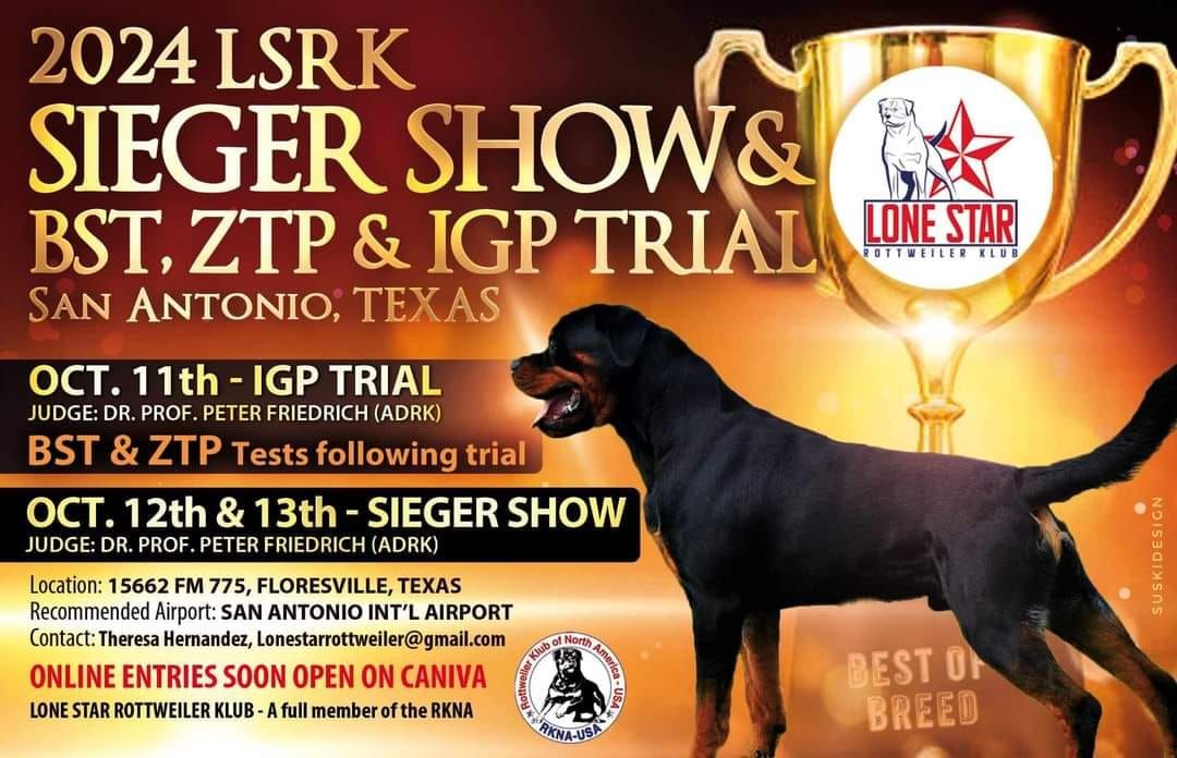 2024 LSRK SIEGER SHOW& BST, ZTP & IGP TRIAL